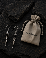 Sculptural Sword Figure Earrings