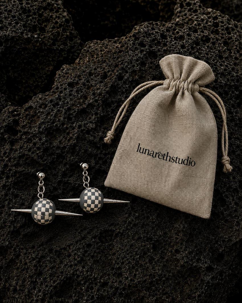 Checkmate Spike Statement Earrings