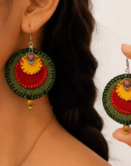 Nomad Ring Fabric Statement Earrings