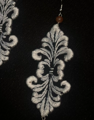 Embroidered Vine Tapestry Earrings