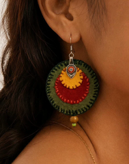 Nomad Ring Fabric Statement Earrings