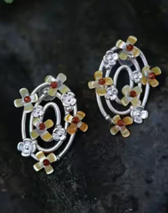 Blooming Osmanthus Halo Earrings
