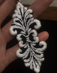 Embroidered Vine Tapestry Earrings