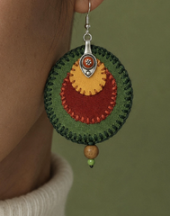 Nomad Ring Fabric Statement Earrings